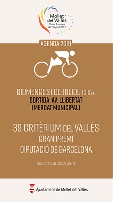 39è Critèrium del Vallès Junior GP Diputació de Barcelona.