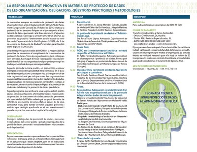 II Jornada Tècnica sobre Protecció de Dades.