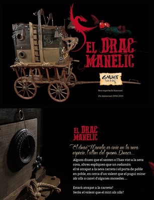 Durant el Mercat Nadalenc:El Drac Manelic-itinerant.