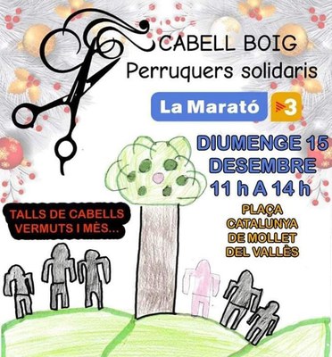 Tall de cabells i vermut solidari amb la Marató de TV3.