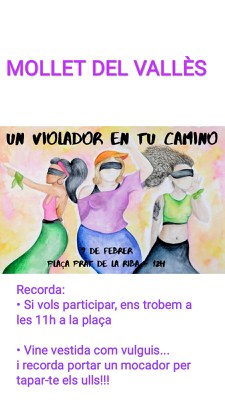 Performance feminista: "Un violador al teu camí".