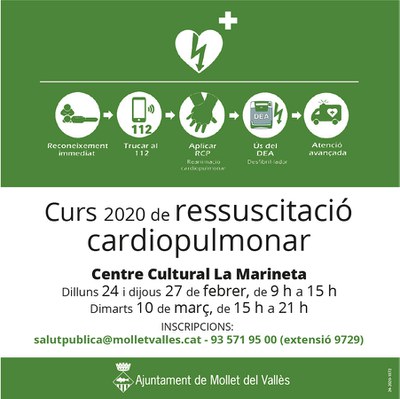 Curs 2020 de ressuscitació cardiopulmonar.