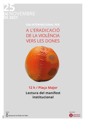 Lectura del manifest institucional del 25 de novembre.