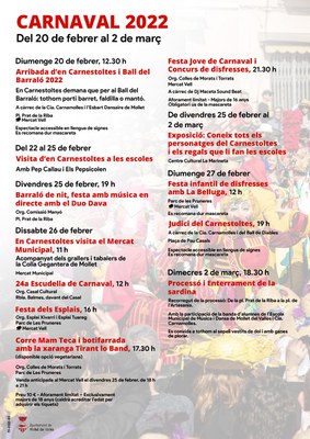 CARNAVAL 2022: Judici del Carnestoltes a càrrec de la Cia. Carnamolles i Ball de Diables.