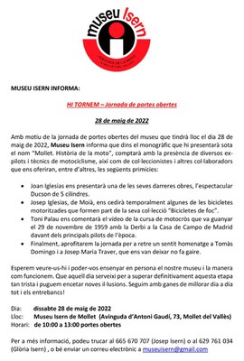 Museu Isern: Jornada de portes obertes.
