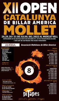 XII Open Catalunya de billar americà.