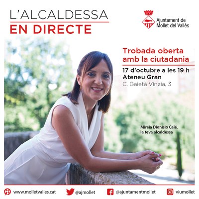 L’alcaldessa en directe, una trobada oberta amb la ciutadania de Mollet.