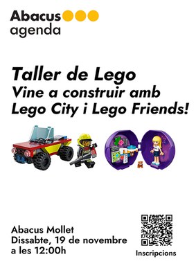 Taller de Lego: Vine a construir amb Lego City i Lego Friends!.