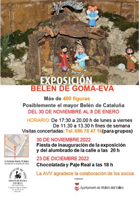 NADAL A MOLLET: Exposició del gran pessebre de l'Associació de Veïns de l'Estació de França-Can Mulà.