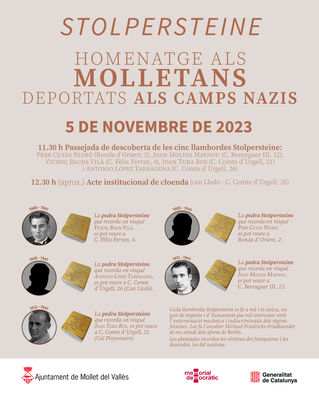 Acto de homenaje a los molletenses deportados a los campos nazis.