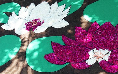 Alfombra de flores.
