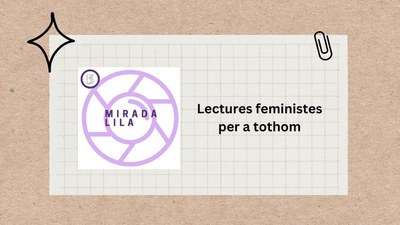 Imagen gráfica del club de lectura Mirada Lila.