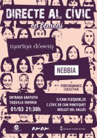 Directo al Cívico En Femenino: Actuaciones de Marina Dósem, el corazón femenino Nebbia y una performance colectiva