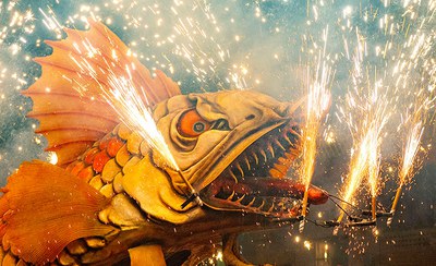 Encuentro de bestias  de fuego.