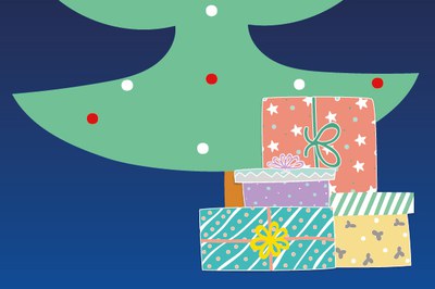 Feria del regalo de Navidad.