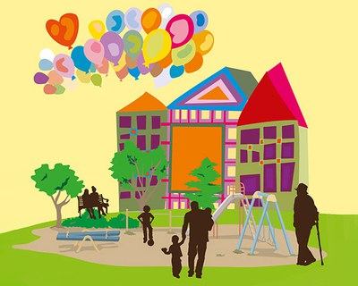 Fiesta de verano del Club de jubilados del barrio de Lourdes.