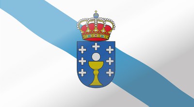 Izada de la bandera de Galicia.