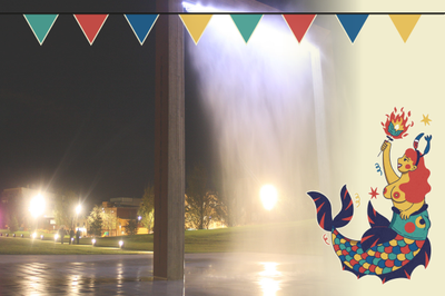 Parque de les Pruneres de noche.