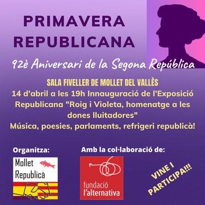 Primavera Republicana. Exposición "Rojo y Violeta, homenaje a las mujeres luchadoras".
