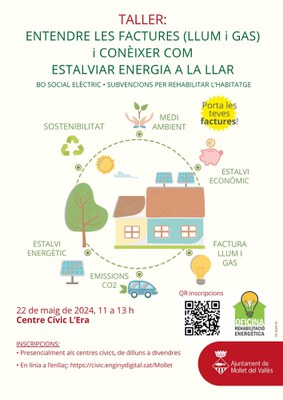 Taller: Entender las facturas (luz y gas) y consejos para ahorrar energía en el hogar.