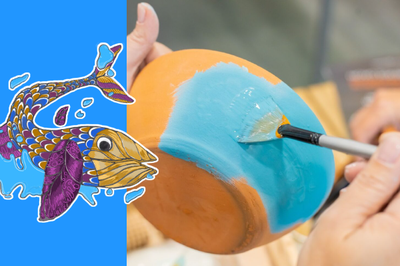 Pintando cerámica.