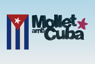 Logotipo de Mollet con Cuba y bandera de Cuba.