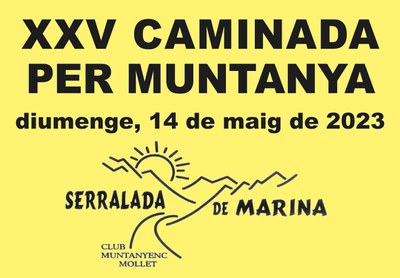XXV caminata Serralada de Marina.