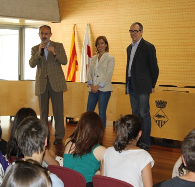 Foto de grup dels alumnes de Niça i l'Institut Vicenç Plantada