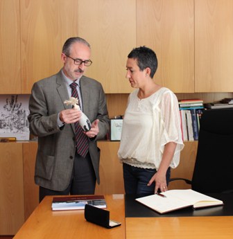 Visita de la presidenta de l'Institut Català de les Dones .
