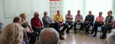 L'alcalde agraeix la gran tasca que desenvolupen els voluntaris de Creu Roja.