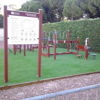 Ca n'Arimon estrena una àrea d'exercici per a la gent gran.