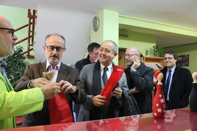 El conseller Felip Puig visita el Taller Alborada.