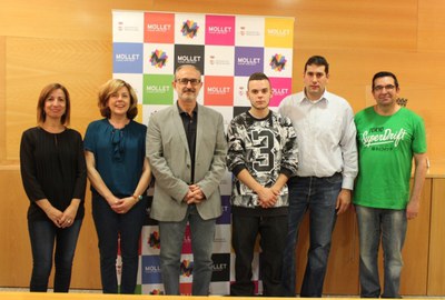 Recepció a Yeray Pargaña, alumne de l'Institut Mollet guanyador del campionat d'Espanya Spainskills.