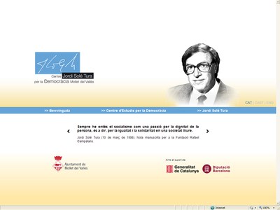 EL Centre d’Estudis per la Democràcia Jordi Solé Tura estrena pàgina web.