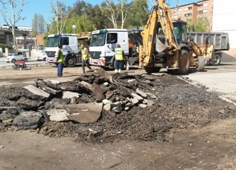Comencen les obres de millora de l'aparcament de Sant Pancraç .