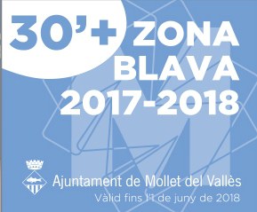 Ja es poden recollir els adhesius per aparcar fins a 30 minuts de franc a la zona blava de Mollet.