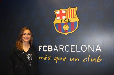 Monràs felicita la molletana Alexia Putellas per guanyar la Copa de la Reina amb el Barça.