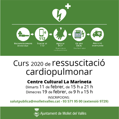 El Ayuntamiento ofrece nuevos cursos de formación de resucitación cardiopulmonar.