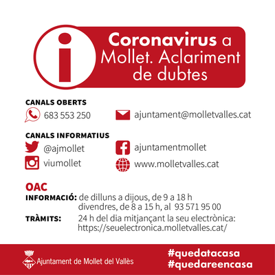 El Ayuntamiento recibe cerca de 800 consultas a través de los canales habilitados por el coronavirus.