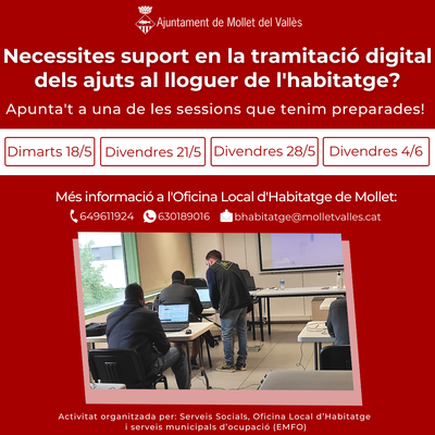 El Ayuntamiento ofrece apoyo para tramitar de forma telemática las ayudas de alquiler de vivienda.