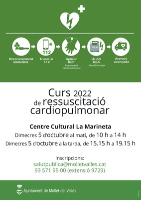 L’Ajuntament ofereix un nou curs de formació de ressuscitació cardiopulmonar .