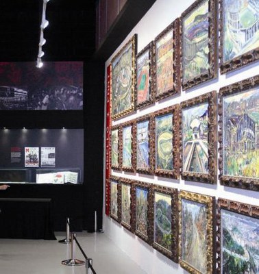 Josep Monràs va inaugurar l’exposició “Art Olímpic Barcelona’92” del pintor Joan Abelló al Museu Olímpic.
