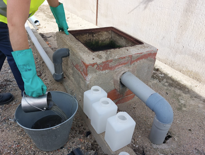 Trabajos de limpieza.