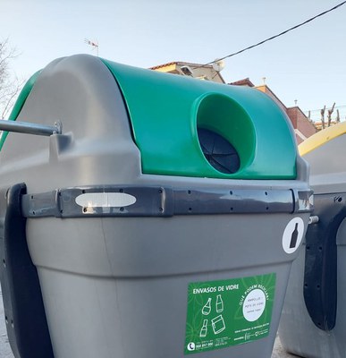 Reciclaje de vidrio.