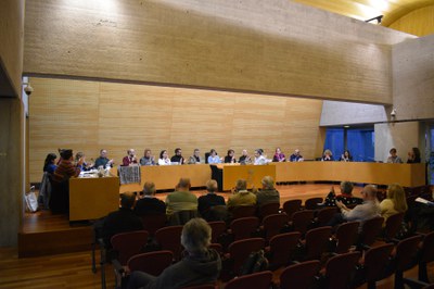 Pleno del Síndic durante la presentación del informe 2023.