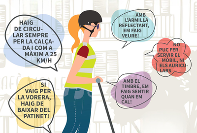 La Policía Municipal impulsa una campaña de control de los patinetes eléctricos.