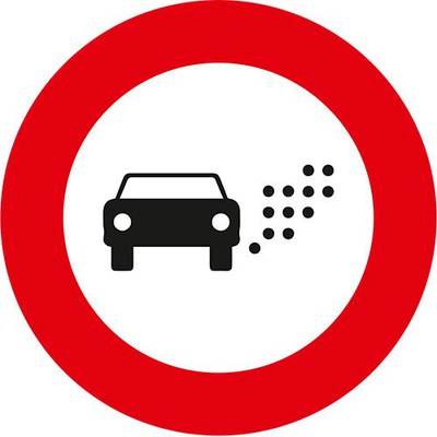 Señal de prohibido emisiones.