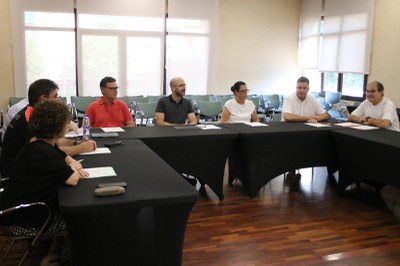 Presentación primera fase del estudio que ha elaborado la UPC sobre la calidad del aire con el concejal Ferran Segarra.