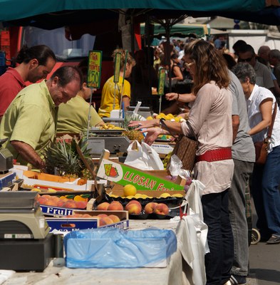 Mercado semanal de Mollet.