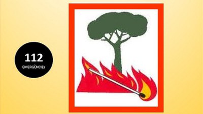 Señal de peligro de incendios.